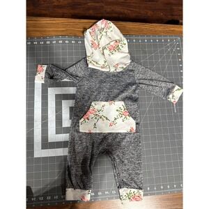Chuya long‎ sleeve romper hoodie with floral print size 18 months